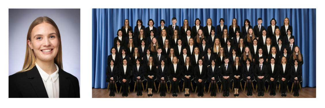 year group composite photograph taken by Deere Photographic